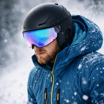 Skihelm mit Visier & Belüftung
